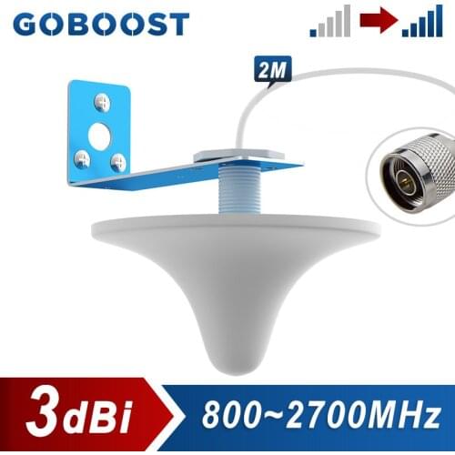 GOBOOST Internal Ceiling Antenna With N Male 360 Indoor Antenna User For 2G 3G 4G CDMA GSM DCS WCDMA LTE Signal Booster