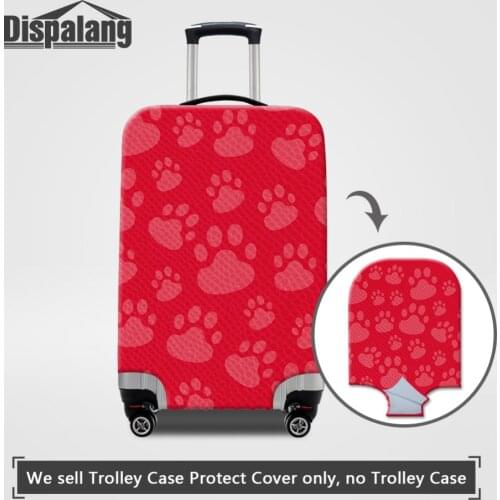 Dispalang Animal Luggage Protective Cover Cat Paw Print Luggage Cover for 18-30 inch Trolley Case Suitcase Elastic Duse Cover