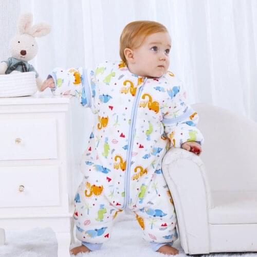 Infant Winter Thick Warm Sleeping Bag Baby Gowns Newborn Sleep Sack 0-4Y Children Bed Blanket Swaddle Cotton Cartoon Sleepsack