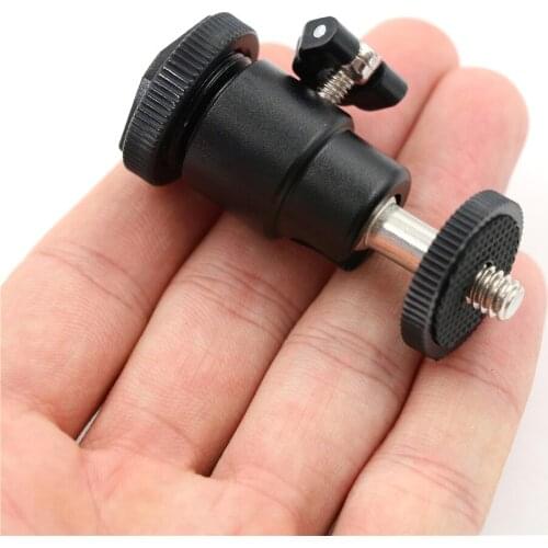 1/4" Mini Smart Ball Head Bracket/Holder/Mount Cradle Ball Head With Lock For Camera Tripod