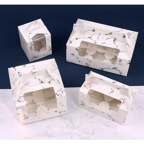 2020 New Marble Favors Box Gifts Candy Boxes Cupcake Dessert Packaging Cases Biscute Cake Holders Party Accessories Gift Bag Box