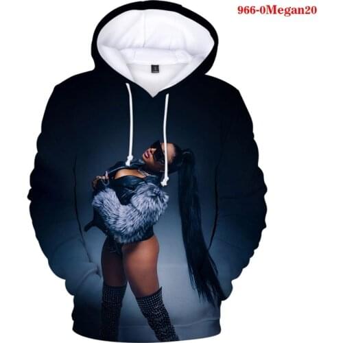 3D Print Megan Thee Stallion Plus Size Sweatshirt Men Fashion Hoodie Hip Hop Megan Thee Stallion Hoody Harajuku Pullover Hoodies