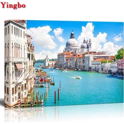 5D Diamond Painting Venice Water Town Full Square Drill Picture Of Rhinestones Diamond Mosaic Cross Stitch Home Decoration