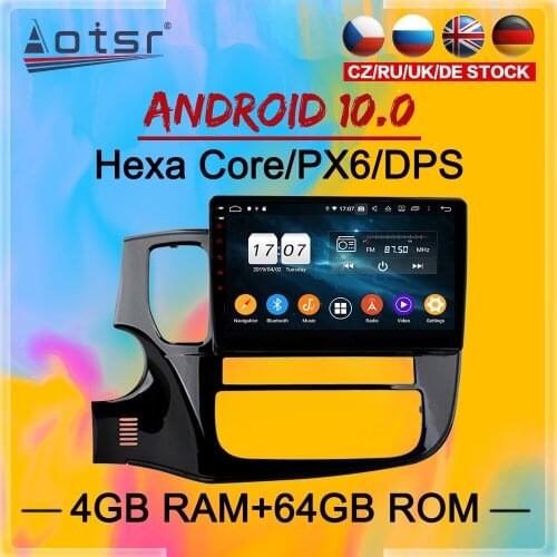 2 Din IPS Screen Android 10.0 DSP Car Multimedia Player For Mitsubishi Outlander 2013-2018 Navi Audio Radio BT Stereo head unit