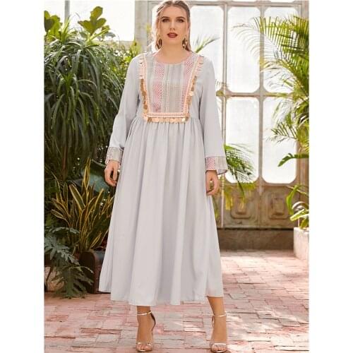 Sequins Abaya Dubai Kaftan Women Muslim Hijab Dress Loose Maxi Dresses Turkey Caftan Islamic Clothing Eid Ramadan Gown Jalabiya
