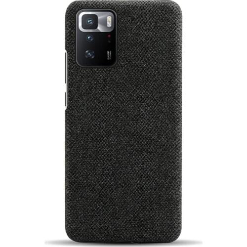 For Redmi Note 10 Pro 5G Case Hard PC Shockproof Woven Textile Fabric Cloth Back Cover For Redmi Note 10s Note 10 Pro Max Global