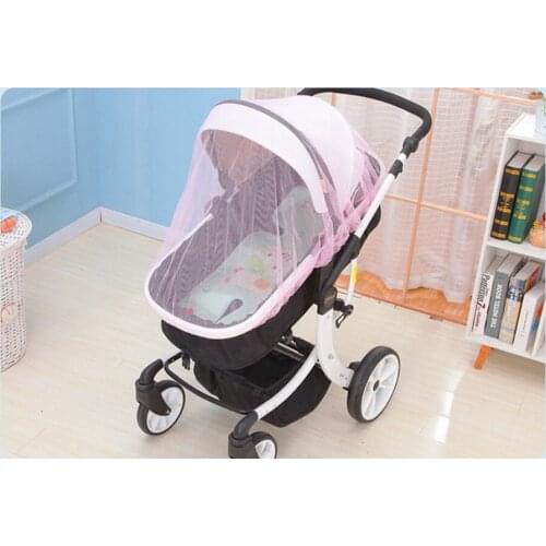 DHL 100pcs Baby Stroller Crip Netting Toddler Pushchair Mosquito Insect Net Safe Mesh Outdoor Baby Care Full Cover Netting