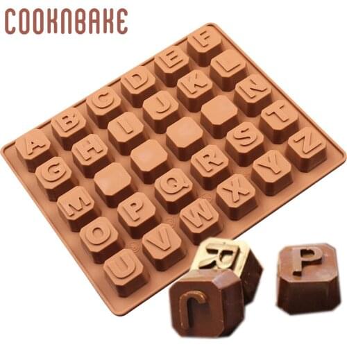 DIY Letter Silicone Chocolate Mold Cake Decorating Molds Candy Gummy Fondant Mould cake bakeware tools With letters Space
