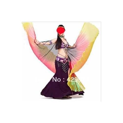 HOT-SALE pretty Gradient Multi-Color Egyptian Belly Dance Isis Wing Sexy Professional Dancing Wings 9 Colors Available