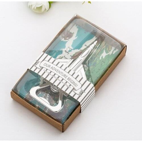 Creative Silver Fighting Aircraft Shaped Beer Bottle Opener Funny Wedding Gifts for Guests Bottle Openers Tools Groomsmen Gifts