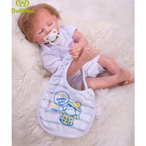 DollMai reborn dolls boys 50cm silicone reborn baby doll real ture newborn babies alive children birthday gift bebes reborn