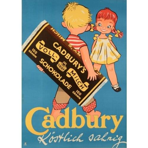 Metal Vintage Retro Shabby Chic Tin Sign Plaque Cadbury Chocolate