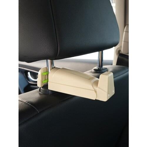 Multifunctional Car Seat Back Hook Auto Cloth Bag Hanger Mobile Phone Holder Car Car Headrest Hook With Phone Holder Dropship