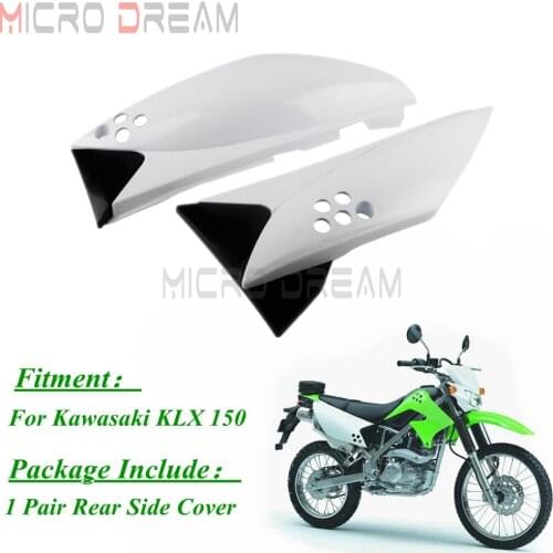 Motorcycle Dirt Bike Rear Side Panel Fairing Body Cover Frame Guard Motocross Supermoto For Kawasaki KLX 150 Side Cowl Fairing
