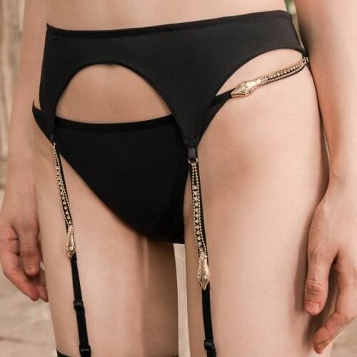 New Sexy Garter Stockings, Thin, Breathable and Comfortable, Black Garter Stockings with Metal Decoration Single Garter Belt