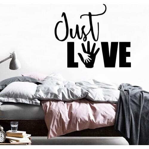 Drop Shipping just love Wall Stickers Decorative Sticker Home Decor For Baby Kids Rooms Decor Wall Stickers Waterproof Wallpaper