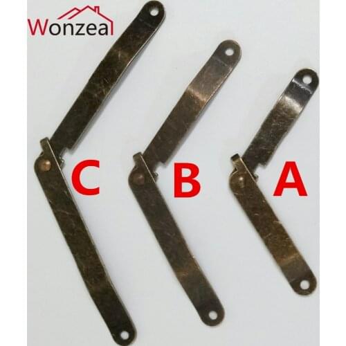 Size 67mm/82mm/97mm Furniture Support hinge Wooden tripod support Antique Brass support Gift Corner wooden support hinge