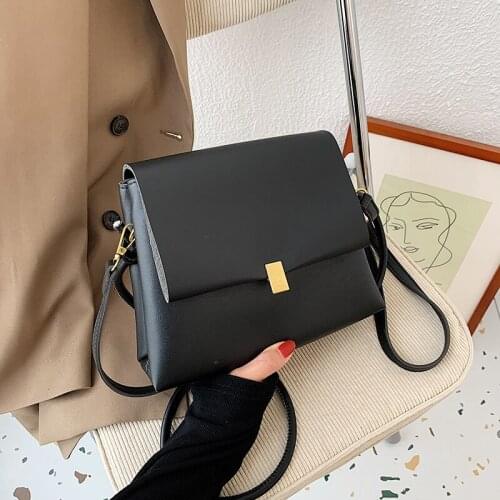 Luxury Crossbody Bag Female Pure Color 2021 New Brand Pu Leather Women Shoulder Bags Handbags and Purses