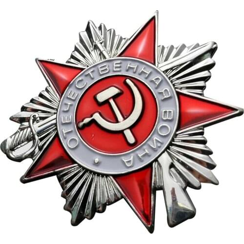 Russian CCCP Medal Patriotic War Medal Badge Great Patriotic War 2nd Class Red Star WW2 Victory PIN Badges Collection Gift