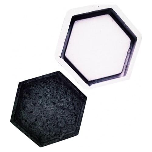 Hexagonal fleshy flowerpot tray Concrete mold for flower vase base cement silicone mould