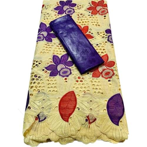 Swiss Voile Lace In Switzerland African Lace Fabric Blue Swiss Lace Fabric 2.5+2.5Yards Bazin Riche Fabric 100% cotton VKM034