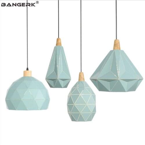 Nordic Design Modern LED Pendant Lamp Loft Decor Iron Wood Hanging Light Fixtures Dining Room Lights Home Lighting Luminaire