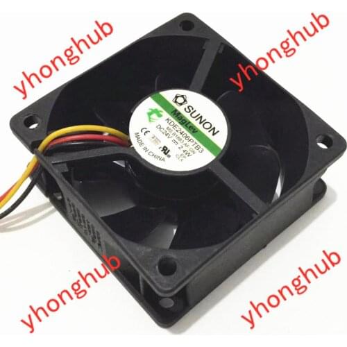 SUNON KDE2406PTB3 MS.B1883.A.X.GN DC 24V 2.4W 60x60x25mm Server Cooling Fan