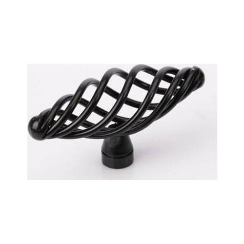 Dresser pull knob Drawer knob pull black kitchen caninet cupbord furniture door decoration handles vintage black birdcage pulls