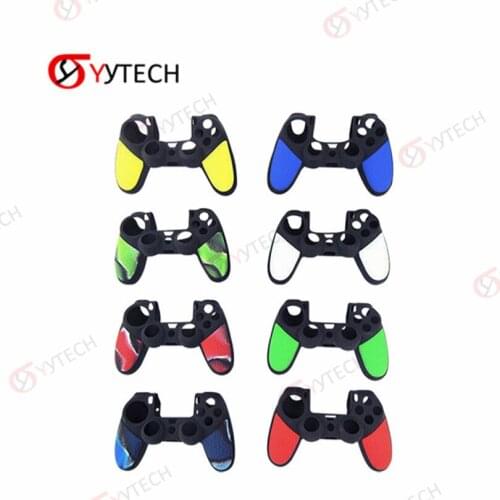 YYTECH Stitching Color Soft Rubber Skin Cover Case for PS4 Slim Pro Handle