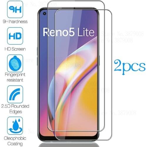 2pcs 6.43'' glass for oppo reno 5 lite smart phone screen protector on reno5 lite nfc Reno 5 5lite light safty glass film cover