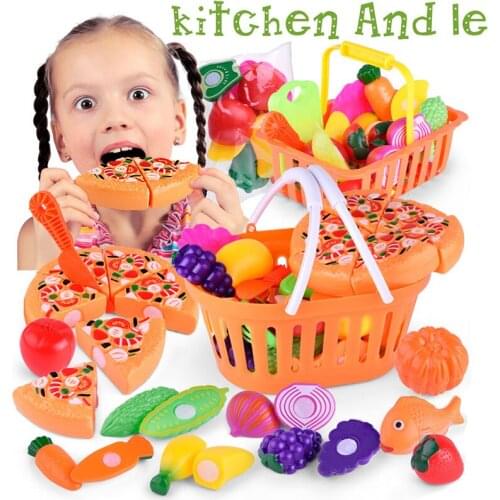1 Set Children Kids Girl Role Play Toy Simulation Fruit Vegetables Gift Fun Game 2019 New Design Xmas Gift Dropship