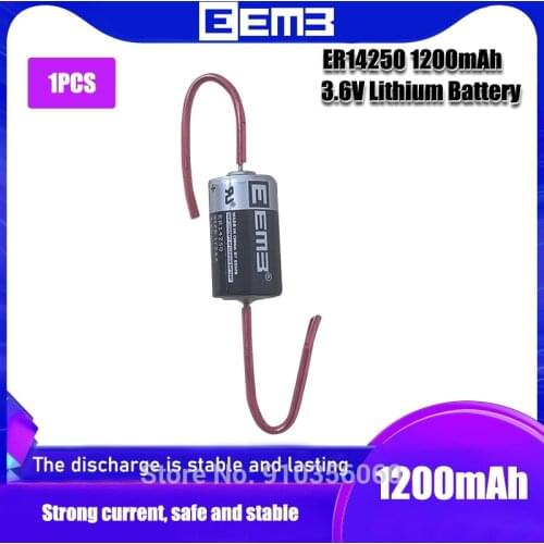 1PCS EEMB ER14250 1/2AA 3.6V PLC automatic industrial control equipment non-rechargeable lithium batteries with welding Needle