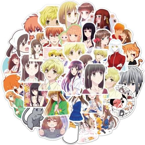 10/30/50pcs Cartoon Fruits Basket Anime Stickers for Children DIY Water Bottles Luggage Skateboard Helmet Laptop Case Trolley