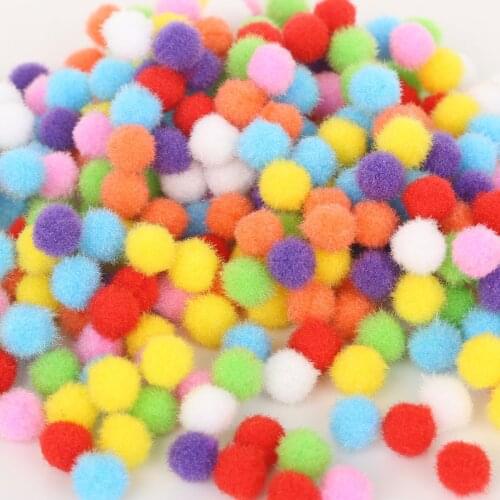 100-500Pcs Mini Fluffy Soft Pom Poms Pompoms Ball Handmade Kids Toys Wedding Christmas Decor DIY Sewing Craft Supplies 10-30mm