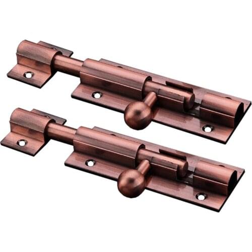 2 Pack Antique Solid Door Bolt 5 Inch, Barrel Latch Door Buckle Lock for Bathroom Toilet Window Furniture Gate