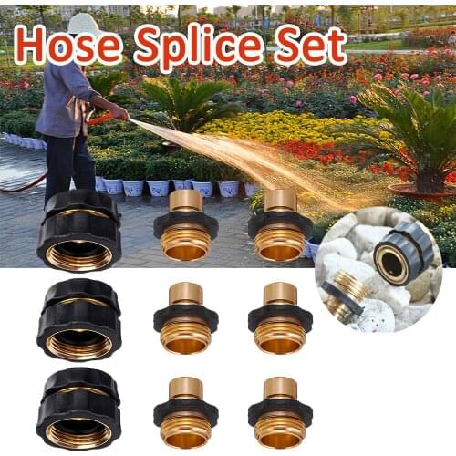 3/4 Water Pipe Connectors Garden Hose Quick Connect Set Quick-Connect Hose Tap Connector Adapter