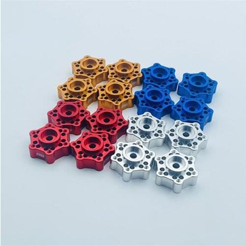 4pcs Aluminum Alloy Wheel Hub Connector Reinforcement Adapter for 1/8 LOSI LMT Monster RC Car Upgrade Parts