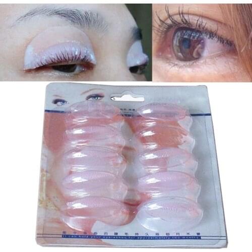 5 Pairs Silicone Eyelash Perming Permanent Perm Curler Curling Root Lifting False Eyelash Shield Pad Patches Eyes Makeup Tool