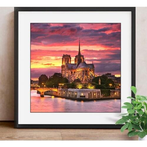 5D Diamond Painting Scenic Notre Dame De Paris Full Square Embroidery Sale Diamond Mosaic Rhinestone Picture Decor Home