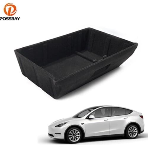 Car Under Seat Storage Box Stowing Black High Capacity Organizer Case Drawer Interior Car Accessories for Tesla Model Y 2021