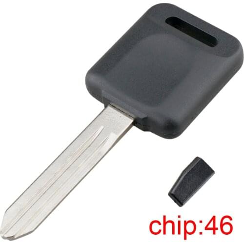 Auto Car Key Shell Case Replacement Uncut Blade Blank Car Key Ignition with ID46 Transponder Chip Fit for Nissan Armada Frontier