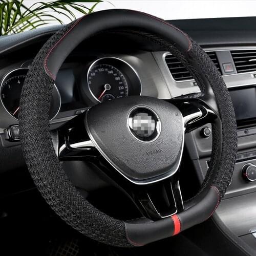D Shape Steering Wheel Cover PU Leather for Nissan Rogue _Rogue Sport 2016 2017 2018 2019 2020 X Trail 2017 2020 Car Styling_Ste