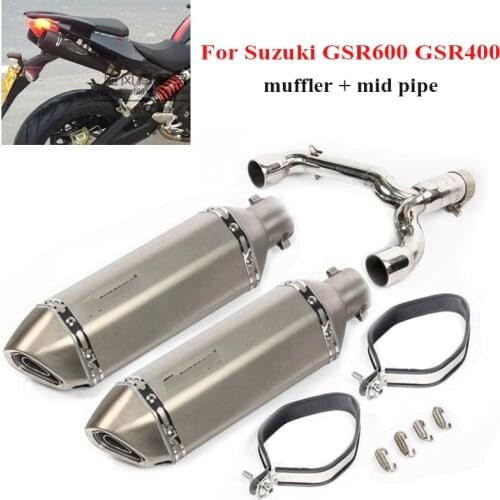 Motorcycle Exhaust System Muffler Escape Silencer Middle Connecting Link Pipe for Suzuki GSR400 GSR600 BK400 BK600