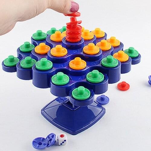 Topple Board Balancing Tree Stacking Parent-child Interactive Early Education Learn Coordination Play Toy For Kids Birthday Gift