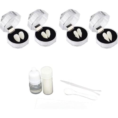 Adult Kids Halloween Party Costume Horrific Dress Vampire False Teeth Fangs Dentures Cosplay Photo Props Favors DIY Decorations