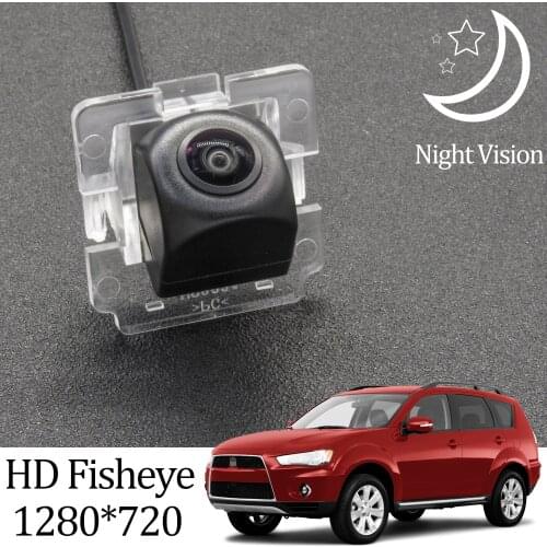 Owtosin HD 1280*720 Fisheye Rear View Camera For Mitsubishi Outlander 2003 2004 2005 2006 2007 2008 2009 2012 Car Vehicle Camera