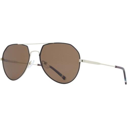 CLAES Mallorca Brown Polarized Metal Sunglasses