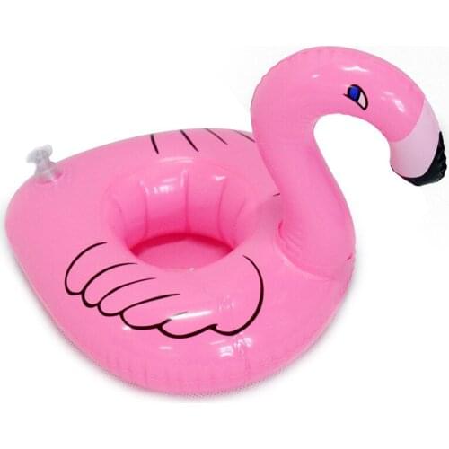 Mini Water Coasters boia Flamingo Floating inflatable cup holder Swimming pool drink float toy cup stand Water