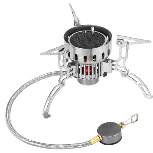 Mini Ultralight Outdoor Stove Infrared Camping Stove Portable Furnace Collapsible Windproof Gas Stove for Cookout Picnic