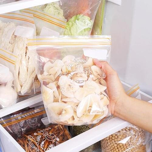 Reusable Vegetable Fresh Fruit Freezing Seal Bag Food Saran Wrap Double Seal Zipper Snack Storage Bag Kitchen Organizer Goods